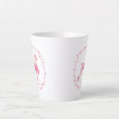 Benutzerdefinierte Pastell-Rosa-Poodle-Silhouette Milchtasse (Vorderseite)