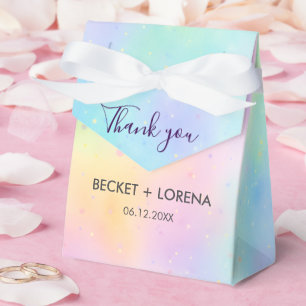 Benutzerdefinierte Pastell-Wasserfarben-Regenbogen Geschenkschachtel