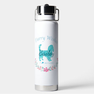 Benutzerdefinierte Pastellblaue Cavalier-Silhouett Trinkflasche