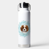 Benutzerdefinierte Pastellblaue Cavalier-Silhouett Trinkflasche (Vorderseite)