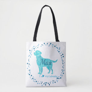 Benutzerdefinierte pastellblaue Labrador Retriever Tasche