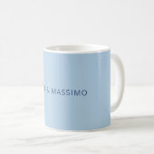Benutzerdefinierte pastellblaue personalisierte mi kaffeetasse (VorderseiteRechts)