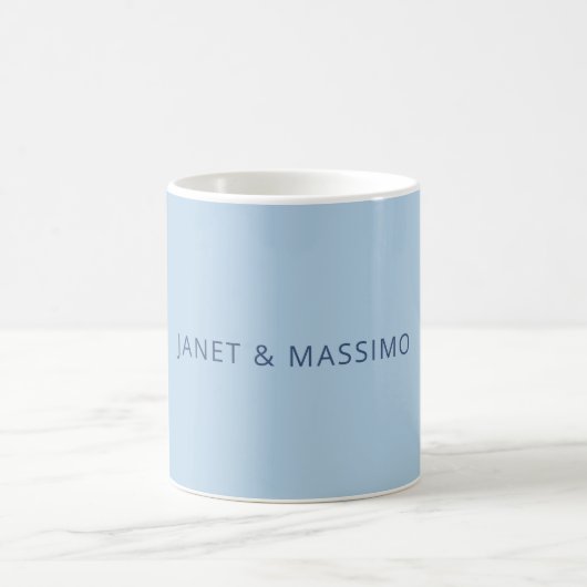 Benutzerdefinierte pastellblaue personalisierte mi kaffeetasse (Mittel)