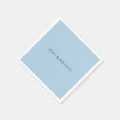 Benutzerdefinierte pastellblaue personalisierte mi serviette (Ecke)