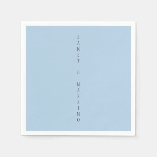 Benutzerdefinierte pastellblaue personalisierte mi serviette (Vorderseite)