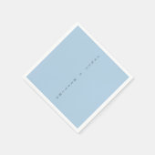 Benutzerdefinierte pastellblaue personalisierte mi serviette (Ecke)