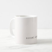 Benutzerdefinierte Pastellfarbe personalisierter m Kaffeetasse (Vorderseite Links)