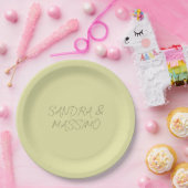 Benutzerdefinierte Pastellfarbe personalisierter m Pappteller (Party)