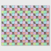Benutzerdefinierte pastellfarbene Quadrate mit Tex Geschenkpapier (Flach)