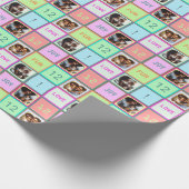 Benutzerdefinierte pastellfarbene Quadrate mit Tex Geschenkpapier (Ecke)