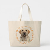 Benutzerdefinierte Pastellorange Labrador Retrieve Jumbo Stoffbeutel (Rückseite)