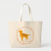 Benutzerdefinierte Pastellorange Labrador Retrieve Jumbo Stoffbeutel (Vorne)