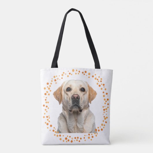 Benutzerdefinierte pastellorange Labrador Retrieve Tasche (Rückseite)