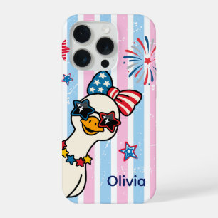 Benutzerdefinierte patriotische Peekaboo-Comic-Gan iPhone 15 Pro Hülle