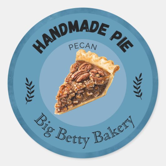 Benutzerdefinierte Pecan Pie Labels | Personalisie Runder Aufkleber (Vorderseite)