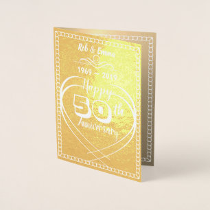 Benutzerdefinierte Personalisiert 50. Goldene Jubi Folienkarte