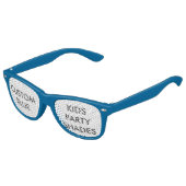 Benutzerdefinierte Personalisiert Kids Blue Retro Partybrille (Schrägansicht)