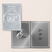 Benutzerdefinierte Personalisierte 25. Silber-Jubi Folienkarte (Anzeige)