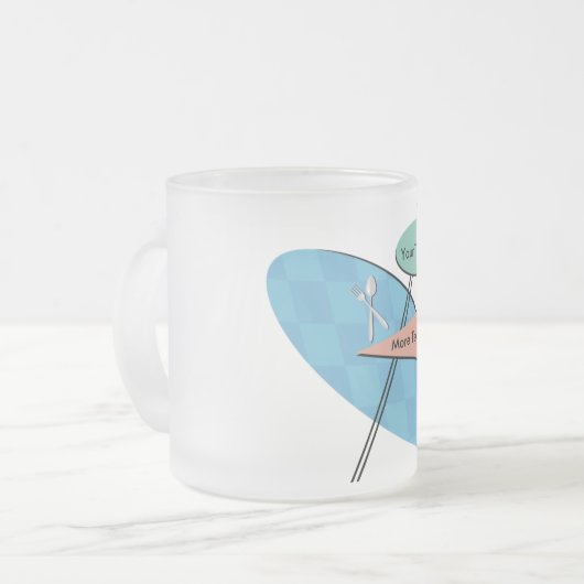 Benutzerdefinierte Personalisierte 50er Diner Tass Mattglastasse (Vorderseite Links)