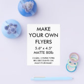 Benutzerdefinierte Personalisierte 5.6"x4.5" Gloss Flyer (Einzeln)