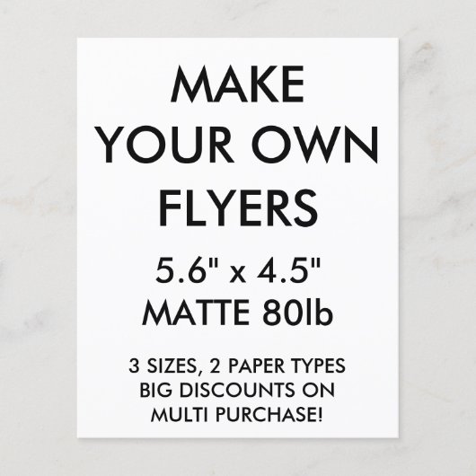 Benutzerdefinierte Personalisierte 5.6"x4.5" Gloss Flyer (Vorne)