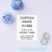 Benutzerdefinierte Personalisierte 5.6"x4.5" Gloss Flyer (Einzeln)