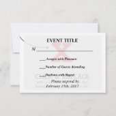 Benutzerdefinierte Personalisierte Blindvorlage RSVP Karte (Vorderseite)