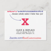 Benutzerdefinierte Personalisierte Blindvorlage RSVP Karte (Rückseite)