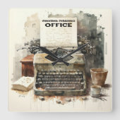 Benutzerdefinierte Personalisierte Büromauer für S Quadratische Wanduhr (Vorderseite)