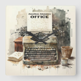 Benutzerdefinierte Personalisierte Büromauer für S Quadratische Wanduhr