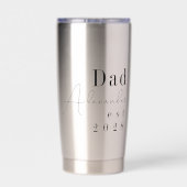 Benutzerdefinierte Personalisierte Dad Minimal Sch Thermobecher (Rückseite)