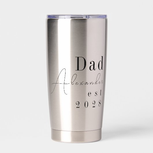 Benutzerdefinierte Personalisierte Dad Minimal Sch Thermobecher (Vorderseite)