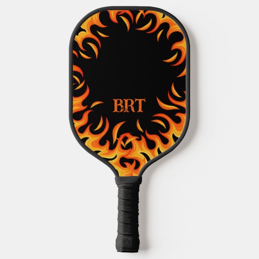 Benutzerdefinierte Personalisierte Flammen auf sch Pickleball Schläger (Rückseite)