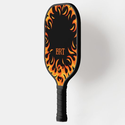 Benutzerdefinierte Personalisierte Flammen auf sch Pickleball Schläger (Links)