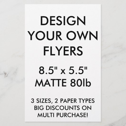 Benutzerdefinierte Personalisierte Flyer mit 8,5 Z (Vorne)