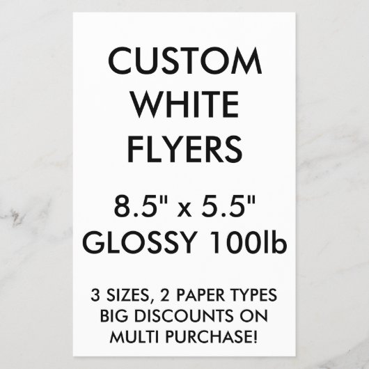 Benutzerdefinierte Personalisierte Flyer mit 8,5 Z (Vorne)