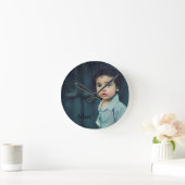 Benutzerdefinierte Personalisierte Foto- und Textv Runde Wanduhr (Zuhause)