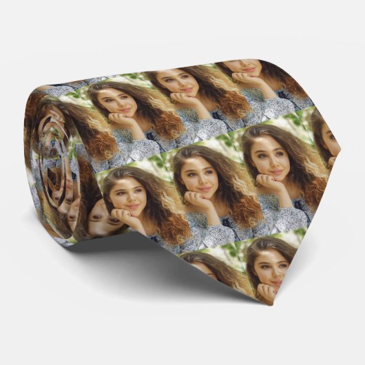 Benutzerdefinierte Personalisierte FotoCollage Krawatte (Gerollt)