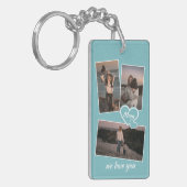 Benutzerdefinierte Personalisierte Fotos Aquamarin Schlüsselanhänger (Vorderseite links)