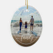 Benutzerdefinierte Personalisierte Fotovorlage Uns Keramik Ornament (Rechts)