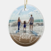 Benutzerdefinierte Personalisierte Fotovorlage Uns Keramik Ornament (Links)