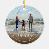 Benutzerdefinierte Personalisierte Fotovorlage Uns Keramik Ornament (Hinten)