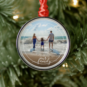 Benutzerdefinierte Personalisierte Fotovorlage Uns Ornament Aus Metall