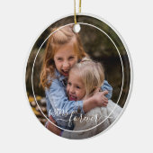 Benutzerdefinierte Personalisierte Fotovorlagenspe Keramik Ornament (Links)