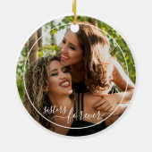 Benutzerdefinierte Personalisierte Fotovorlagenspe Keramik Ornament (Hinten)