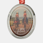 Benutzerdefinierte Personalisierte Fotovorlagenspe Ornament Aus Metall (Links)