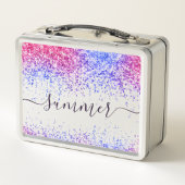 Benutzerdefinierte Personalisierte Glitzer-Glitzer Metall Brotdose (Rückseite)