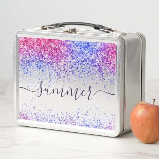 Benutzerdefinierte Personalisierte Glitzer-Glitzer Metall Brotdose (Beispiel)