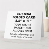 Benutzerdefinierte Personalisierte große 8,5 Zoll Karte (Vorderseite)