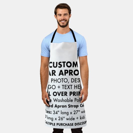 Benutzerdefinierte Personalisierte große Bar über  Schürze (Getragen)